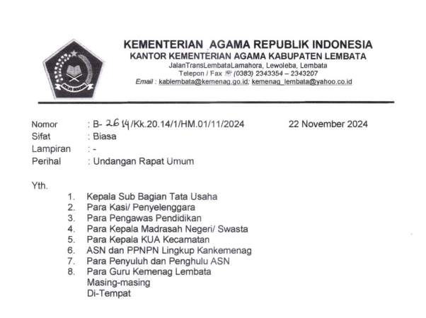 Kantor Kementrian Agama Lembata, kumpul guru, penyuluh agama, pengawas pendidikan satu hari menjelang pencoblosan, ada apa?