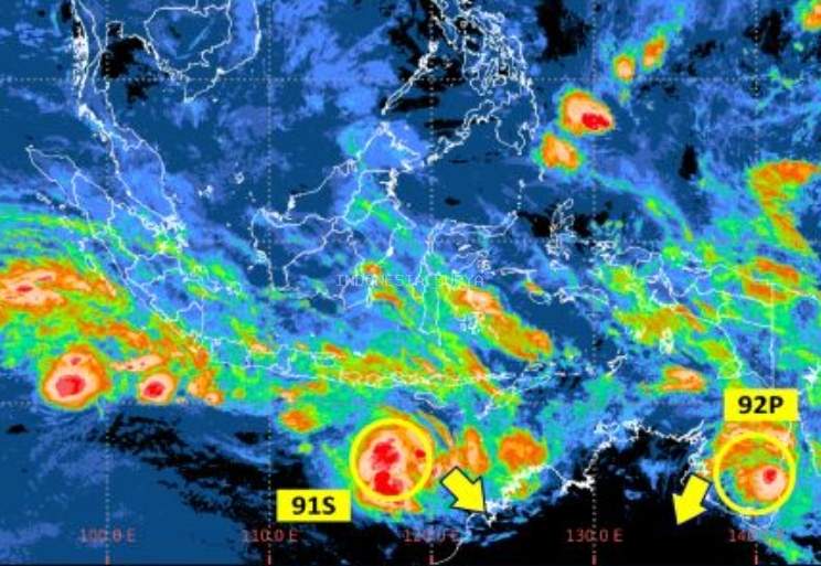 Bibit Siklon Tropis 91S. Terdeteksi, BMKG Himbau Masyarakat NTT Tingkatkan Kewaspadaan